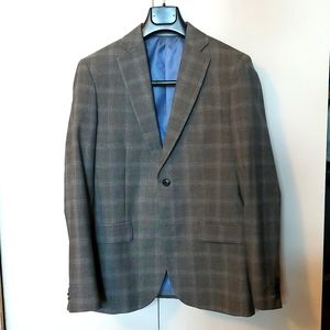RW&Co size 36 grey/blue plaid tailored blazer